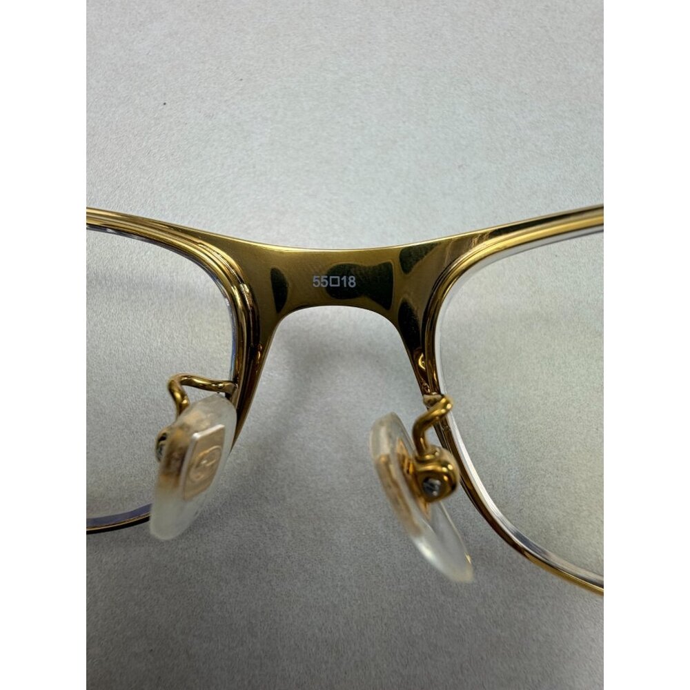 Gucci Titanium Eyeglasses GG0274OJ 002 Gold Frame Made In Japan 55-18-145 - Picture 3 of 12